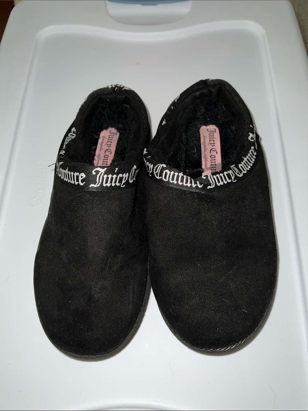 Juicy Couture Black Slip-On Cozy Indoor Slippers